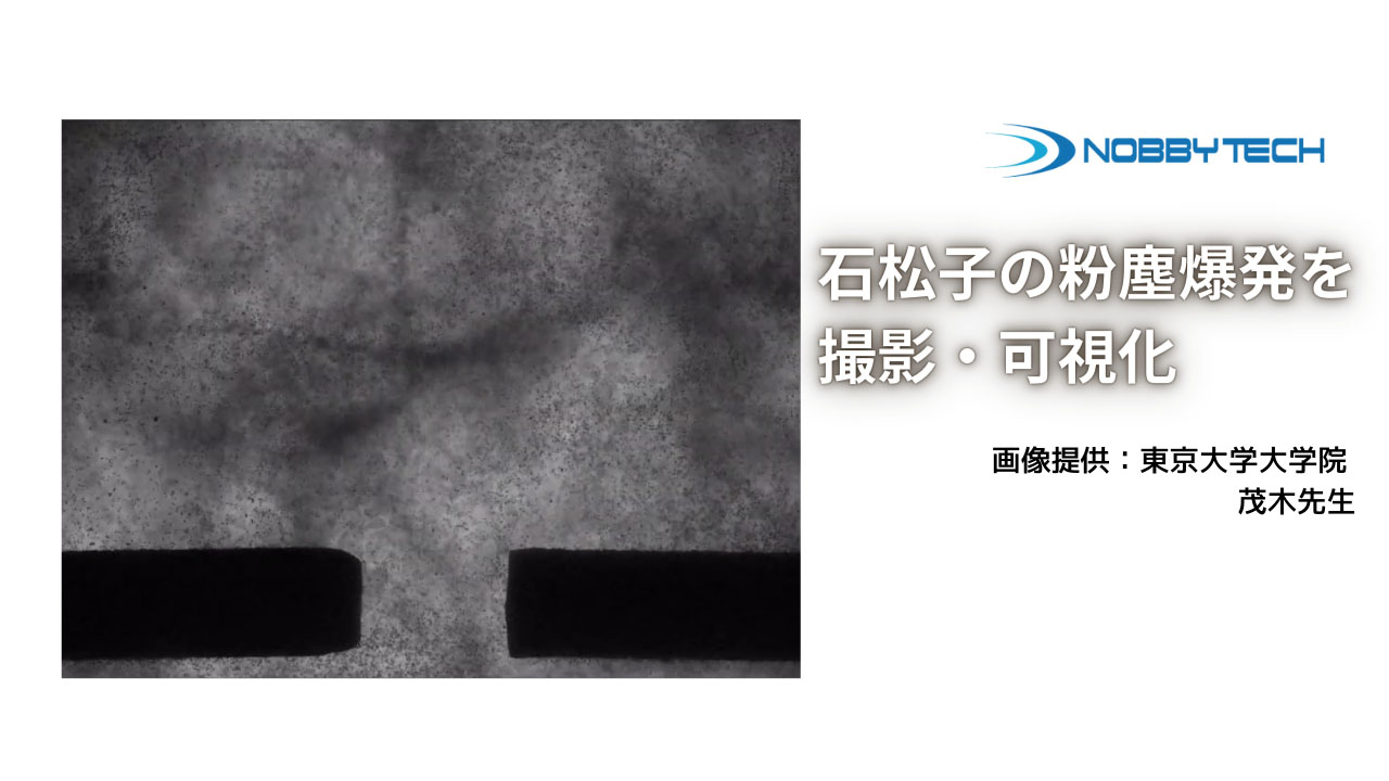 石松子（せきしょうし）の粉塵爆発を撮影・可視化