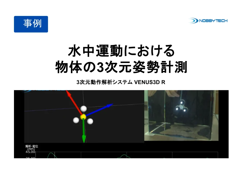 水中運動における物体の3次元姿勢計測